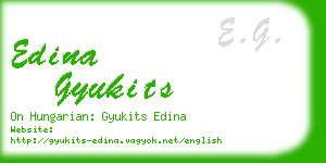 edina gyukits business card